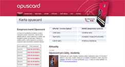 Desktop Screenshot of opuscard.cz